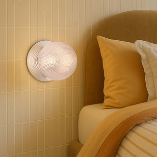 Lexi Odessa Diamond Cut Glass LED Wall Light with Chrome Base Warm White/Large