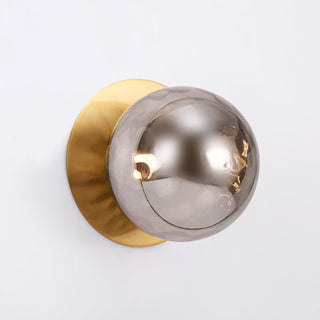 Lexi Odessa Molten Ripple Glass LED Wall Light with Brass Base Warm White/Large