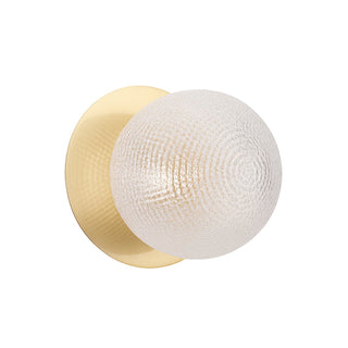 Lexi Odessa Diamond Cut Glass LED Wall Light with Brass Base Warm White/Large