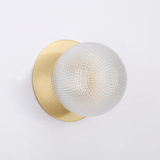 Lexi Odessa Diamond Cut Glass LED Wall Light with Brass Base Warm White/Large