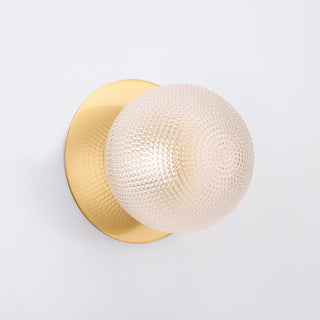 Lexi Odessa Diamond Cut Glass LED Wall Light with Brass Base Warm White/Large