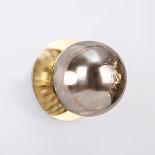 Lexi Odessa Molten Ripple Glass LED Wall Light with Gold Base Warm White/Large