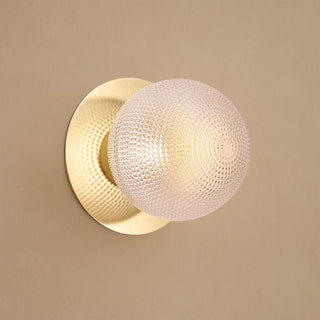 Lexi Odessa Diamond Cut Glass LED Wall Light with Gold Base Warm White/Large