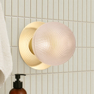 Lexi Odessa Diamond Cut Glass LED Wall Light with Gold Base Warm White/Large
