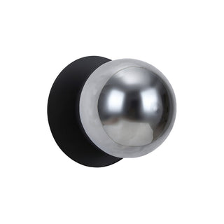 Lexi Odessa Molten Ripple Glass LED Wall Light with Black Base White/Small