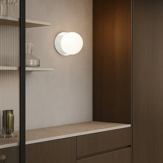 Lexi Odessa Opal Frosted Glass LED Wall Light with Chrome Base White/Small
