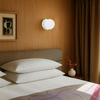 Lexi Odessa Opal Frosted Glass LED Wall Light with Chrome Base White/Small