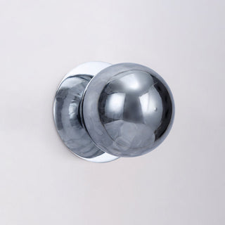 Lexi Odessa Molten Ripple Glass LED Wall Light with Chrome Base White/Small
