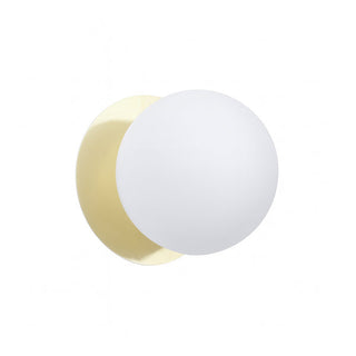 Lexi Odessa Opal Frosted Glass LED Wall Light with Gold Base White/Small