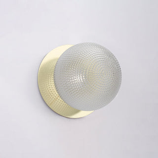 Lexi Odessa Diamond Cut Glass LED Wall Light with Gold Base White/Small