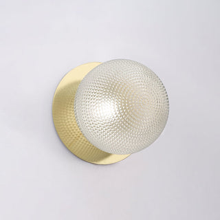 Lexi Odessa Diamond Cut Glass LED Wall Light with Gold Base White/Small