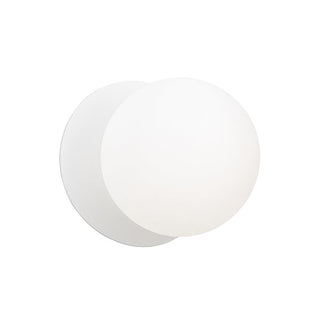 Lexi Odessa Opal Frosted Glass LED Wall Light with White Base White/Large
