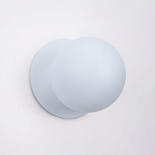 Lexi Odessa Opal Frosted Glass LED Wall Light with White Base White/Large