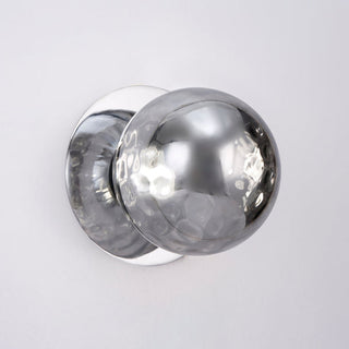 Lexi Odessa Molten Ripple Glass LED Wall Light with Chrome Base White/Large