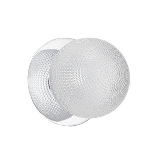 Lexi Odessa Diamond Cut Glass LED Wall Light with Chrome Base White/Large