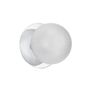 Lexi Odessa Diamond Cut Glass LED Wall Light with Chrome Base White/Small