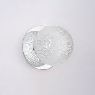 Lexi Odessa Diamond Cut Glass LED Wall Light with Chrome Base White/Small