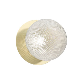 Lexi Odessa Diamond Cut Glass LED Wall Light with Gold Base White/Large