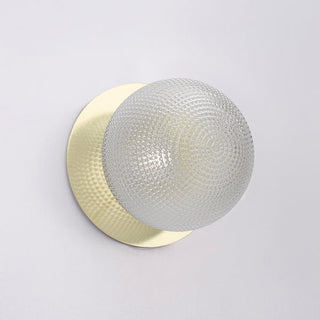 Lexi Odessa Diamond Cut Glass LED Wall Light with Gold Base White/Large