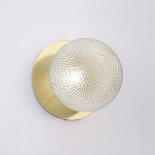 Lexi Odessa Diamond Cut Glass LED Wall Light with Gold Base White/Large