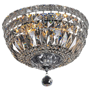Lighting Inspirations Classique Small 30cm Flush 3 Light Crystal Glass Chandelier Chrome