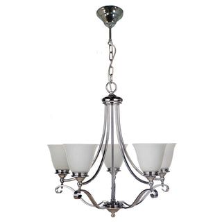 Lighting Inspirations Dallas 5 Light 5 Arm Pendant Chrome
