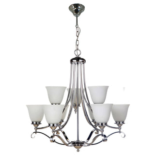 Lighting Inspirations Dallas 9 Light Pendant Chrome