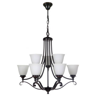 Lighting Inspirations Dallas 9 Light Pendant Bronze