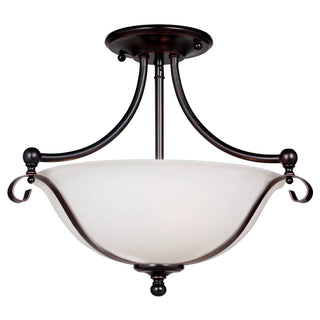 Lighting Inspirations Dallas 2 Light Semi Flush Bronze