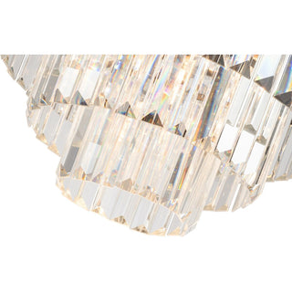 Lighting Inspirations Odeon Large 51cm 6 Light Crystal Glass Chandelier Bronze