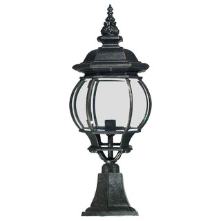 Lighting Inspirations Flinders Large IP44 Outdoor Pillar Mount Antique Black