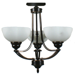 Lighting Inspirations Houston 3 Light Flush Pendant Bronze