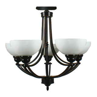 Lighting Inspirations Houston 5 Light Flush Pendant Bronze