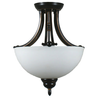 Lighting Inspirations Houston 2 Light Semi Flush Bronze
