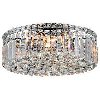 Lighting Inspirations Rotondo Medium 40cm Flush 5 Light Crystal Glass Chrome