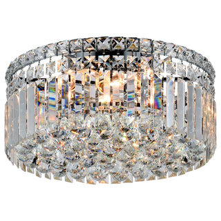 Lighting Inspirations Rotondo Small 30cm Flush 3 Light Crystal Glass Chrome
