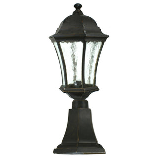 Lighting Inspiration Strand Small Outdoor Pillar Mount Antique Bronze