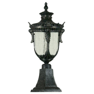 Lighting Inspiration Wellington Medium Outdoor Pillar Mount Antique Black