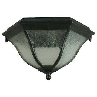 Lighting Inspirations Wickham Outdoor Flush Under Eave Light Antique Black