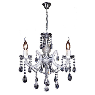 Lighting Inspirations Zurich 3 Light Crystal Glass Chandelier Chrome