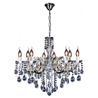 Lighting Inspirations Zurich 8 Light Crystal Glass Chandelier Chrome