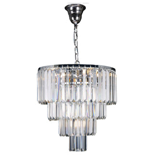 Lighting Inspirations Celestial 39cm 5 Light 4 Tier Crystal Glass Chandelier Chrome