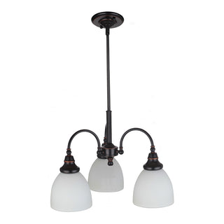 Lighting Inspirations Benson 3 Light Pendant Arms Down Bronze