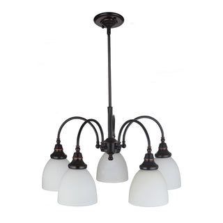 Lighting Inspirations Benson 5 Light Pendant Arms Down Bronze