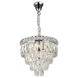 Lighting Inspirations Emporia 34cm 4 Light 4 Tier Crystal Glass Chandelier Chrome