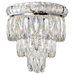 Lighting Inspirations Emporia 2 Light 3 Tier Crystal Glass Wall Light Chrome