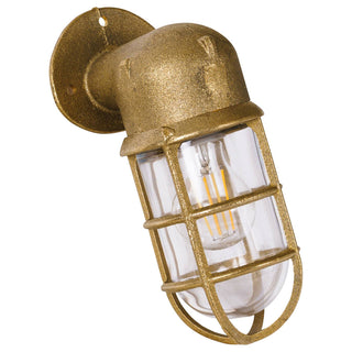 Lighting Inspirations Harbour Outdoor Wall Bunker Light Solid Brass