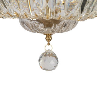 Lighting Inspirations Classique Small 40cm 5 Light Basket Crystal Glass Chandelier Satin Brass