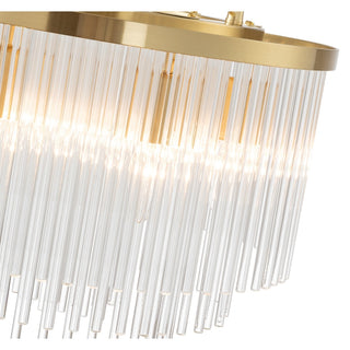 Lighting Inspirations Evangeline Small 45cm 6 Light Chandelier Satin Brass