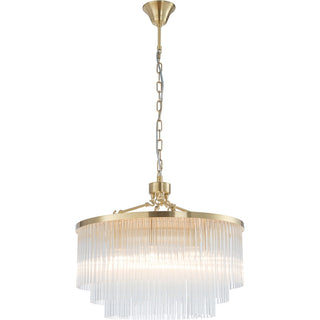 Lighting Inspirations Evangeline Medium 60cm 8 Light Chandelier Satin Brass